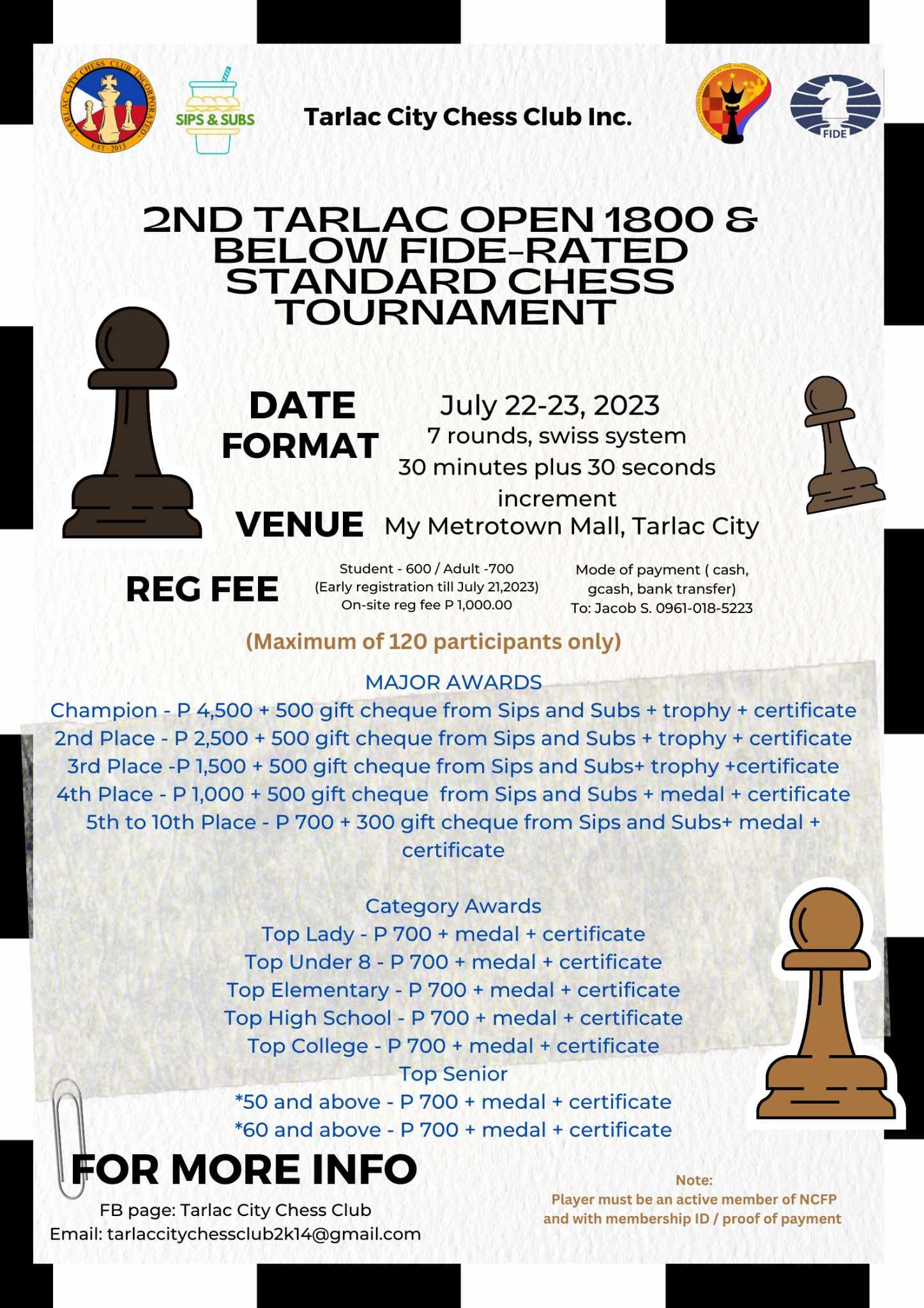 Tarlac City chess tourney registration ongoing - TARLAKENYO